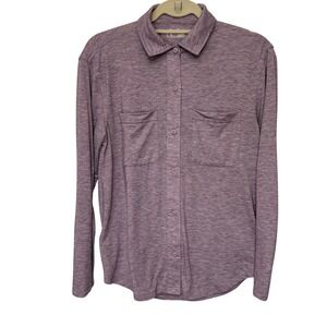 Eddie Bauer Button Down Shirt Long Sleeve Two Pocket Top Womens XS